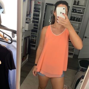 Quiz Clothing Coral Sleeveless Blouse UK 6 / US 2